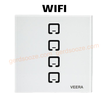 'کلید لمسی چهار پل ویرا سفید مدل هوشمند T4 WIFI'